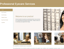 Tablet Screenshot of professionaleyecareservices.com